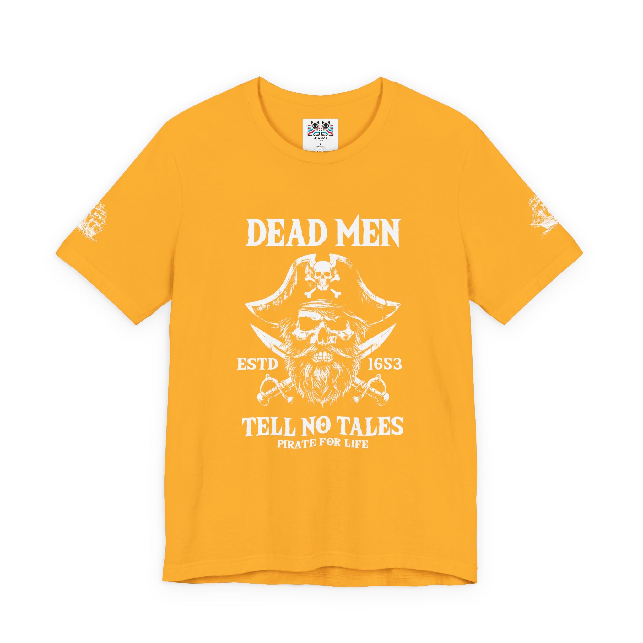 Dead Men Tell No Tales T-Shirt – Pirate Skull ESTD 1683 Pirate for Life Graphic Tee