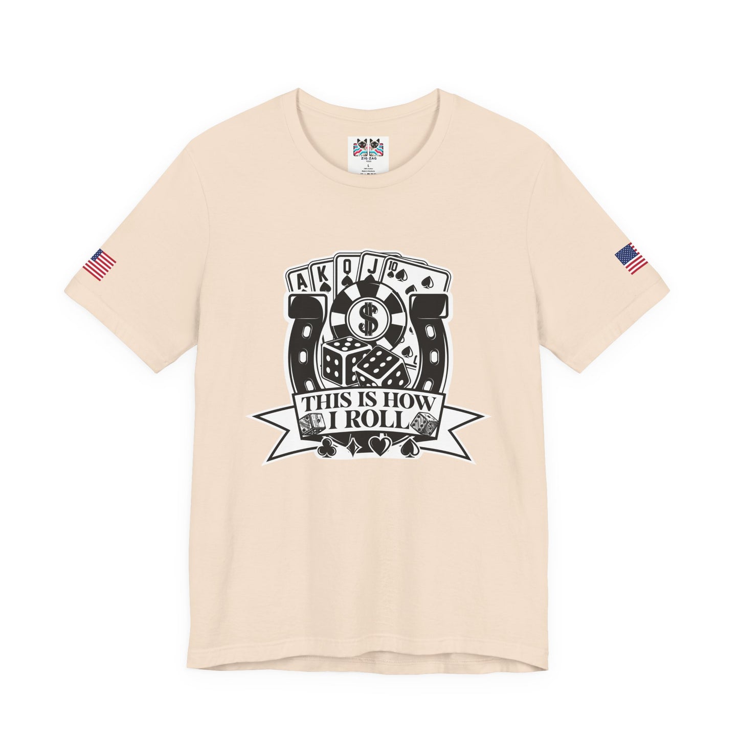 This Is How I Roll T-Shirt - Casino Dice Poker Cards Gambling Humor Las Vegas