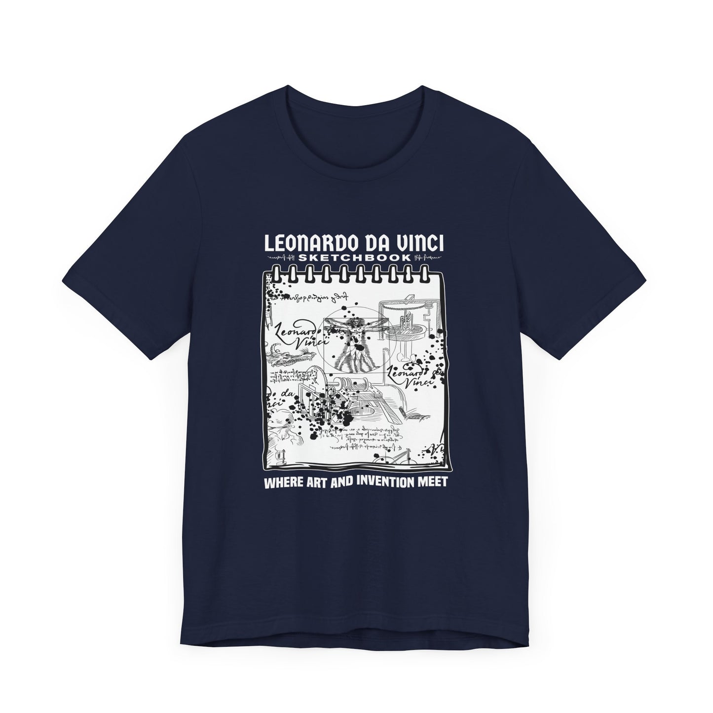 Leonardo’s Sketchbook Tee, Inventor Tribute Shirt, Renaissance Genius Graphic, Art History Top, Creativity Inspired Gift