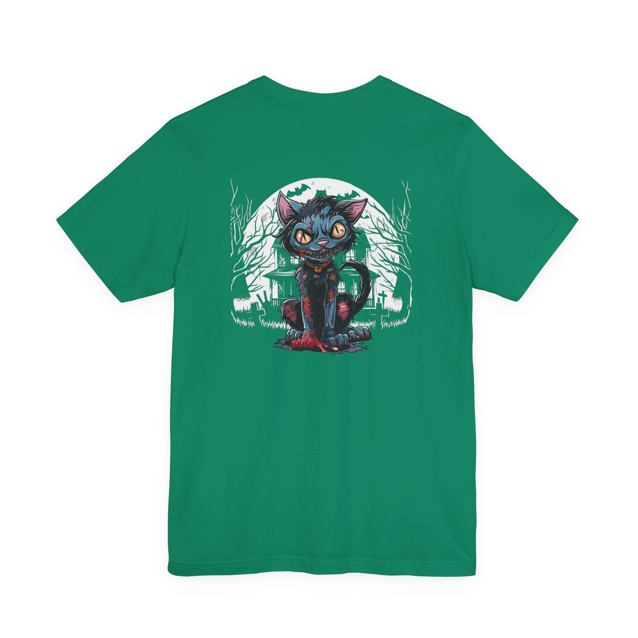 Haunted Zombie Cat Horror House T-Shirt