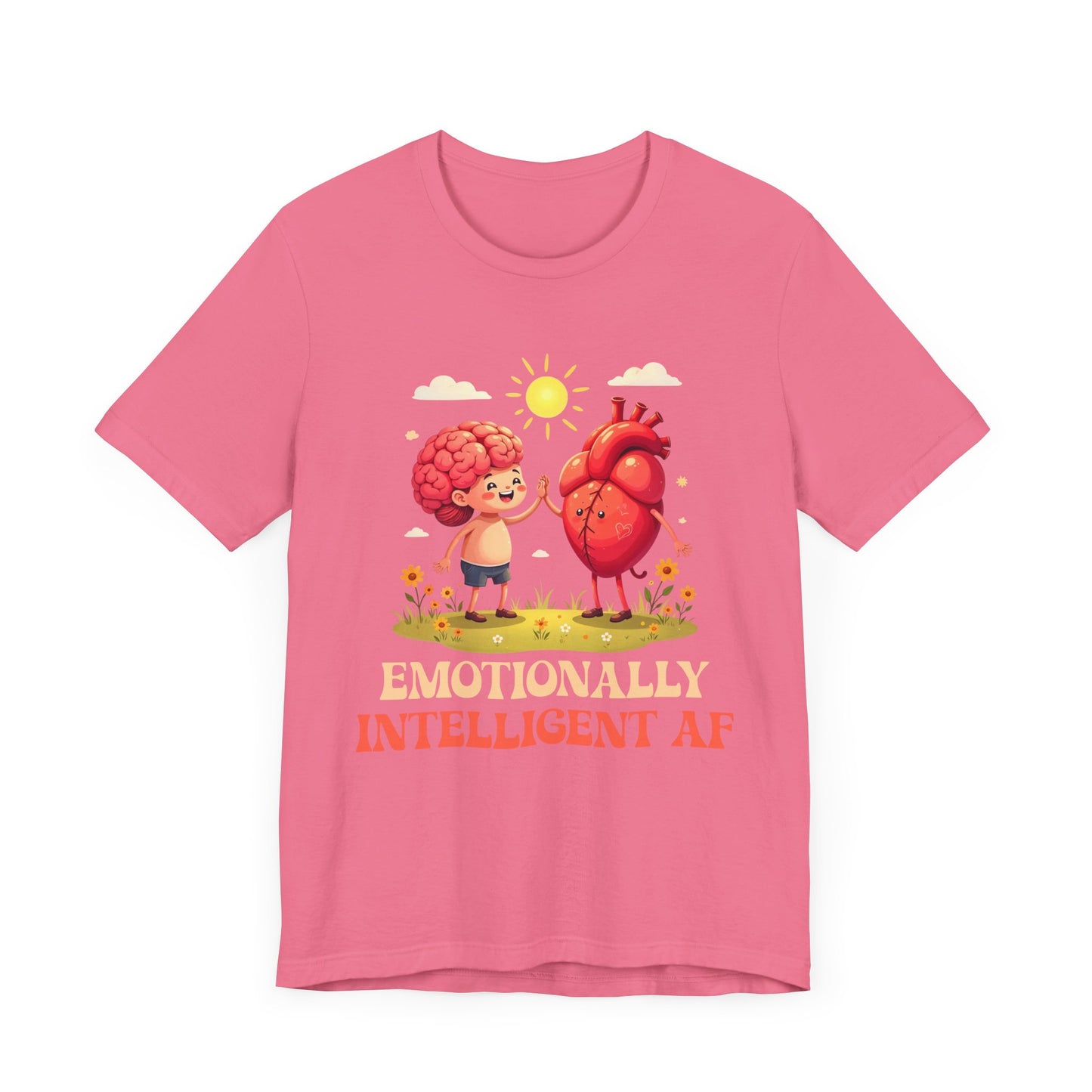Emotionally Intelligent AF – Brain & Heart Hi-Five Graphic T-Shirt