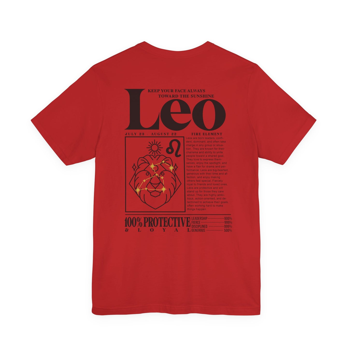 Leo Zodiac T-Shirt – Keep Your Face Always Towards the Sunshine Fire Element