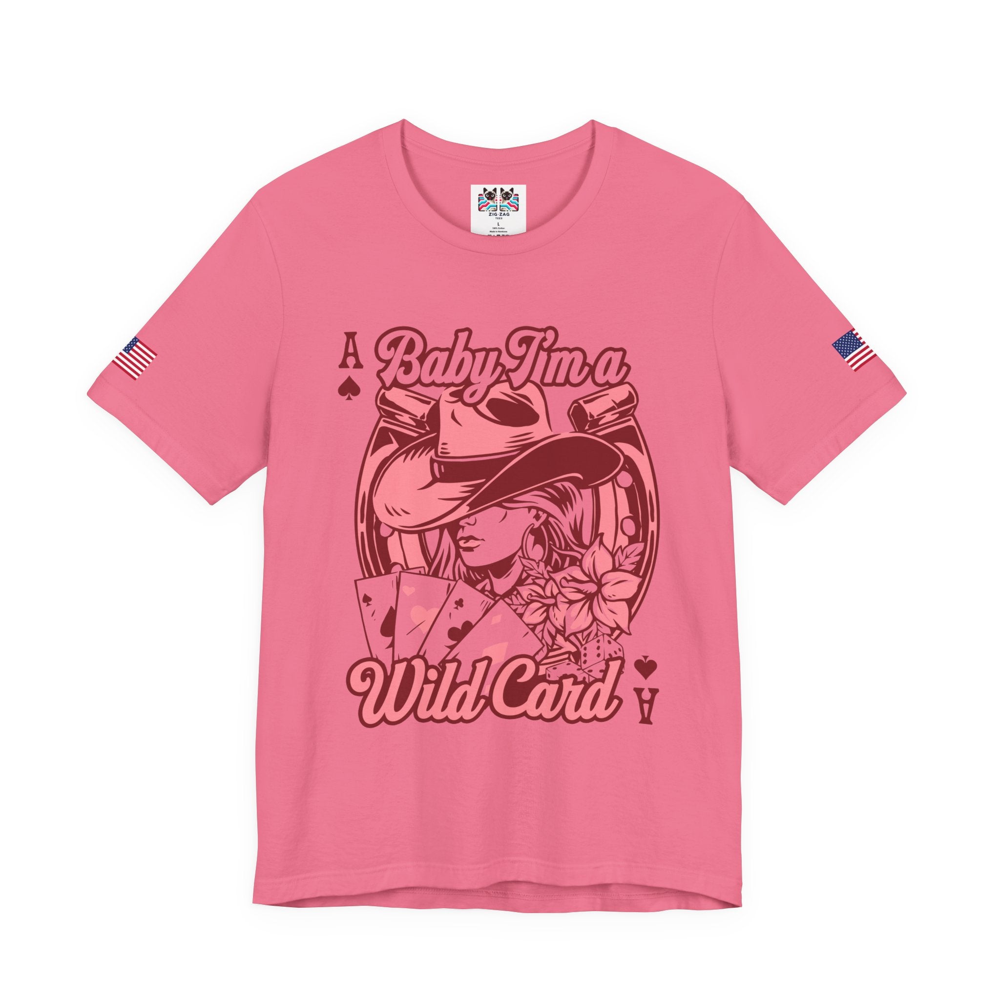 Baby I'm a Wild Card T-Shirt – Western Cowgirl Ace Playing Card Casino Tee
