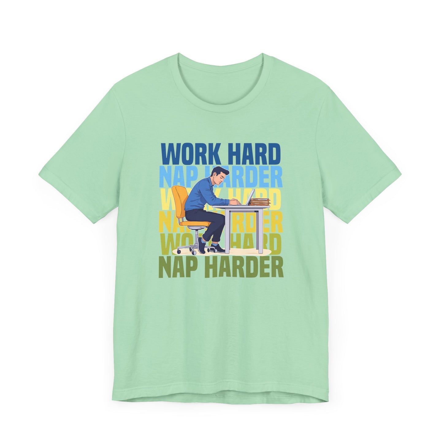 Work Hard Nap Harder Tee, Office Life Humor Shirt, Productivity Fatigue Top, Corporate Grind Graphic Tee, Tired Employee Gift