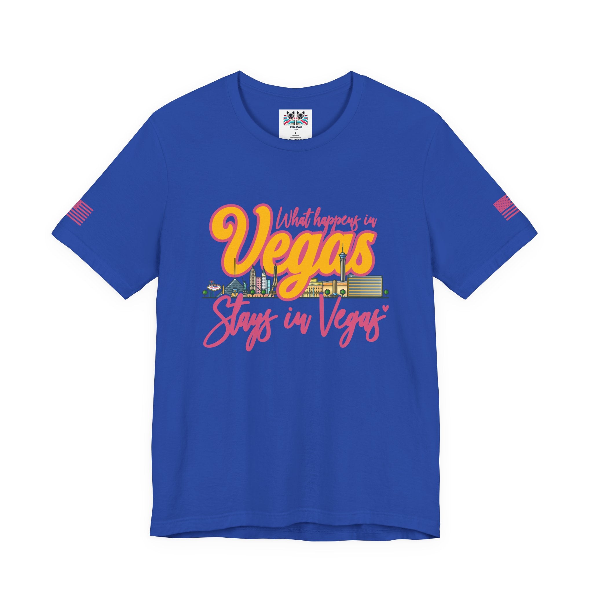What Happens in Vegas Stays in Vegas T-Shirt – Retro Vegas Skyline Girls Trip Tee