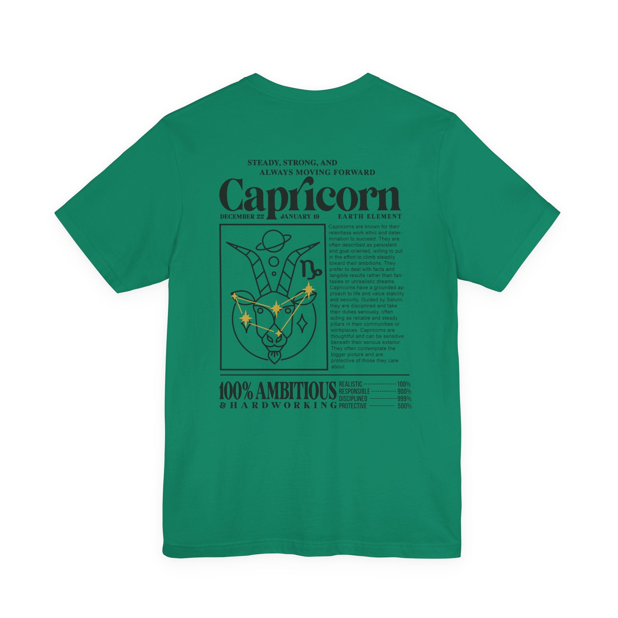 Capricorn Zodiac T-Shirt – Sturdy, Strong and Always Moving Forward Earth Element