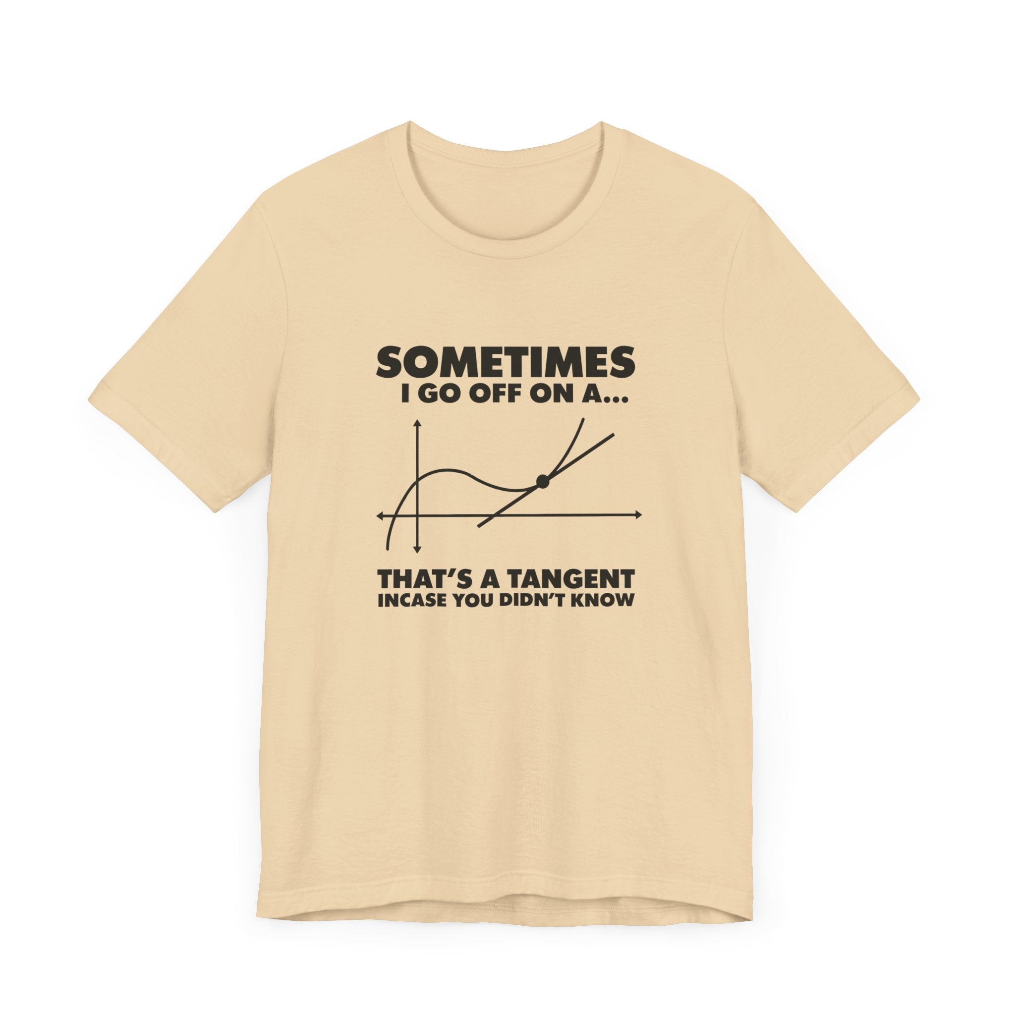 Math Nerd Tee – Tangent Pun with Graph Illustration
