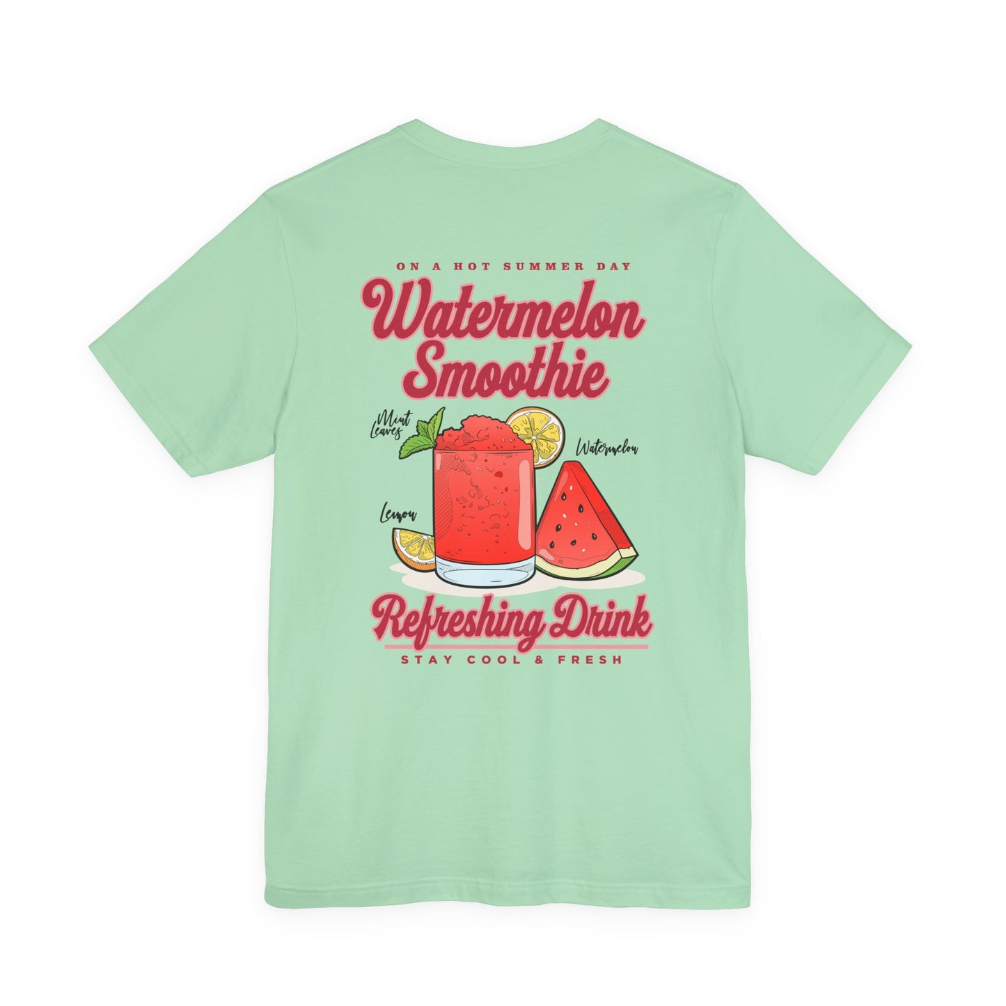 Watermelon Smoothie T-Shirt – Refreshing Summer Drink Graphic