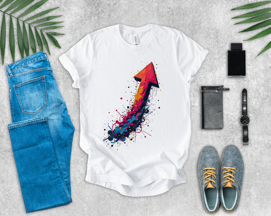 Upward Momentum T-Shirt – Vibrant Arrow Graphic Tee