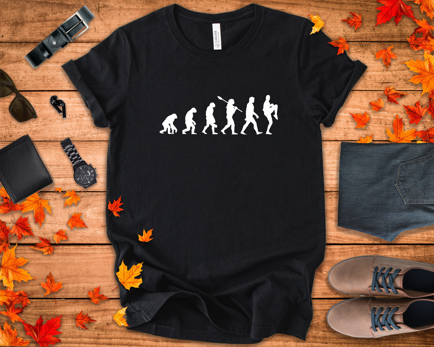 Ape To Human Baseball Evolution Tshirt Graphic Evolution from Ape to Human to Baseball Player
