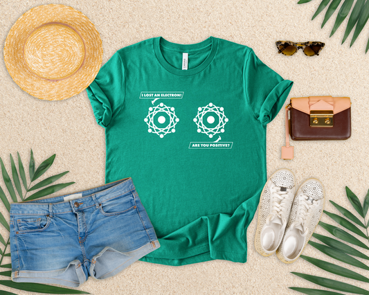 I Lost an Electron Tshirt – Funny Chemistry Pun with Thought Bubble