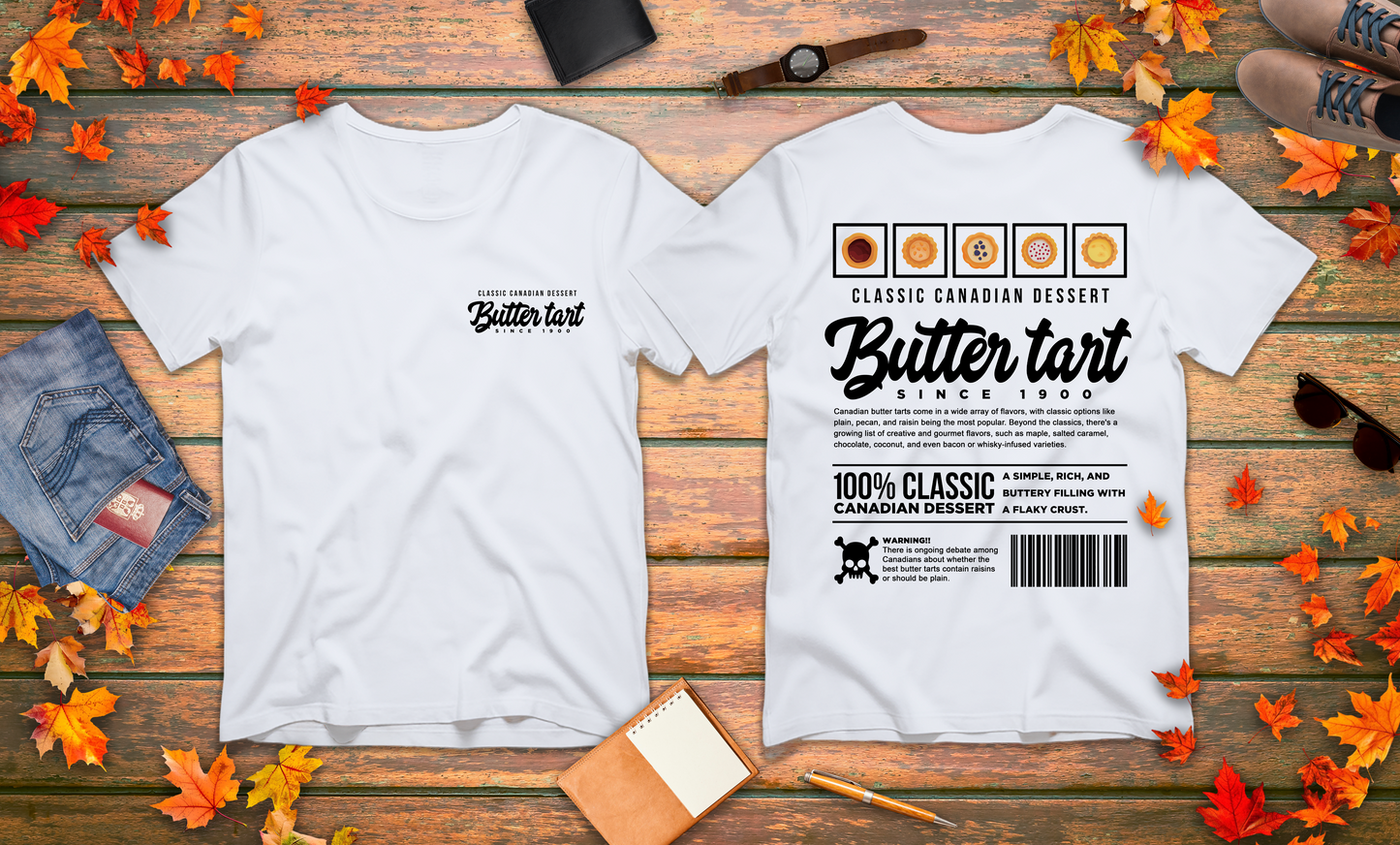 Classic Canadian Dessert Butter Tart T-Shirt – Featuring Traditional Ingredients & Origin Story