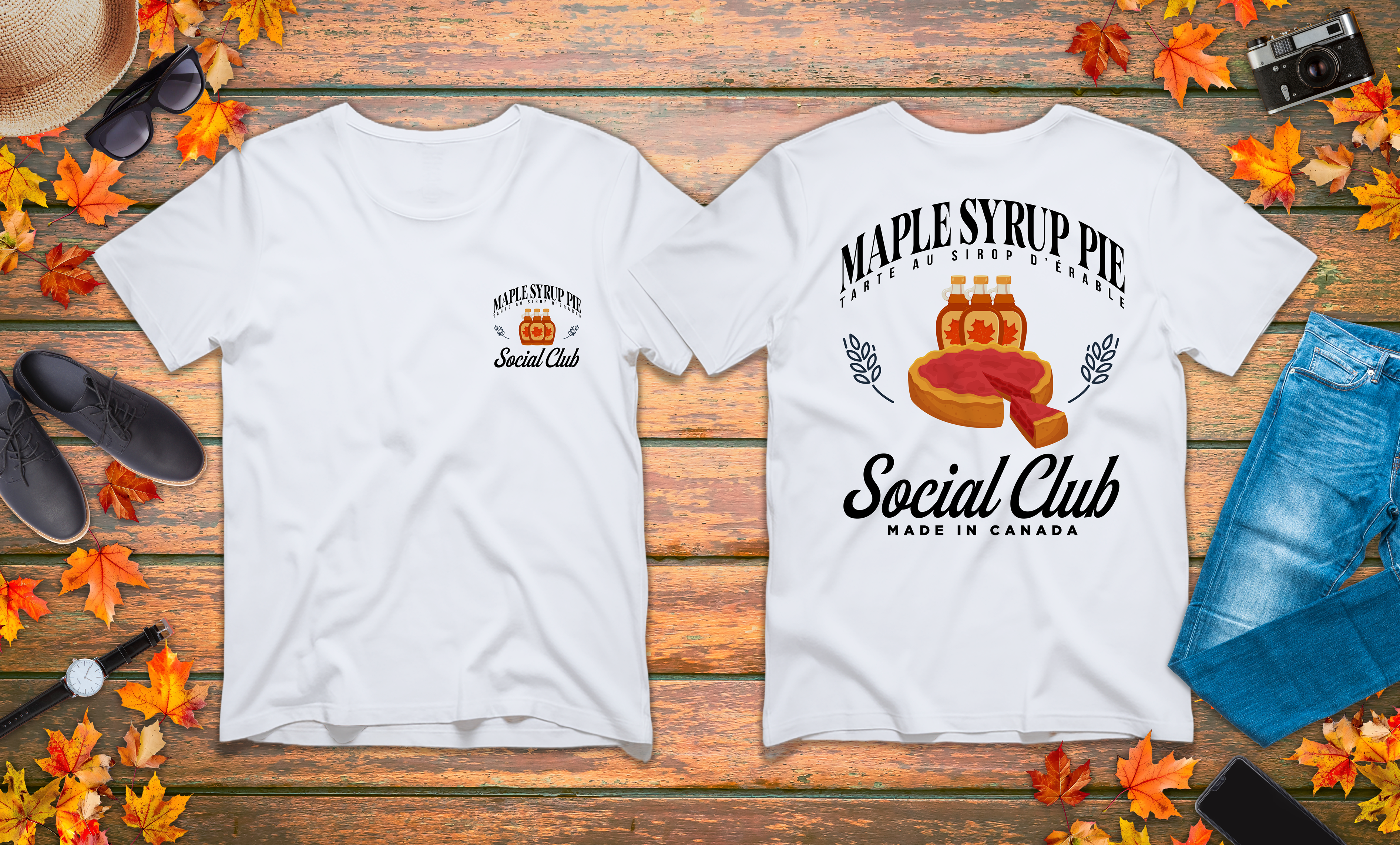 Maple Syrup Pie T-Shirt – Featuring Classic Canadian Dessert Graphic