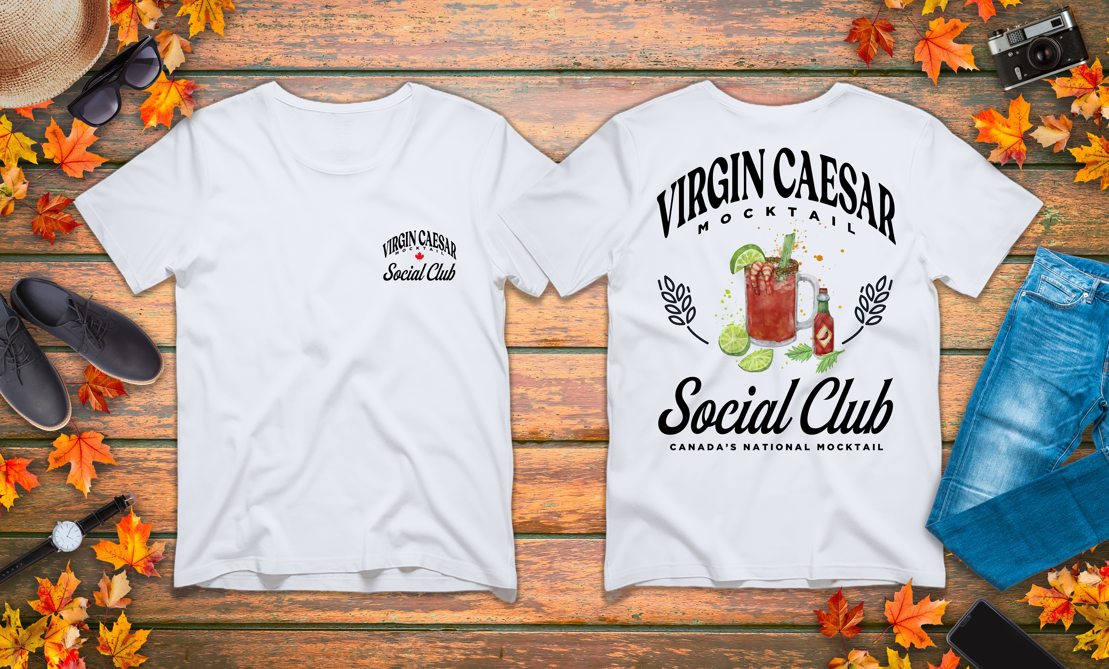 Virgin Caesar Mocktail T-Shirt – Featuring Classic Canadian Drink Graphic