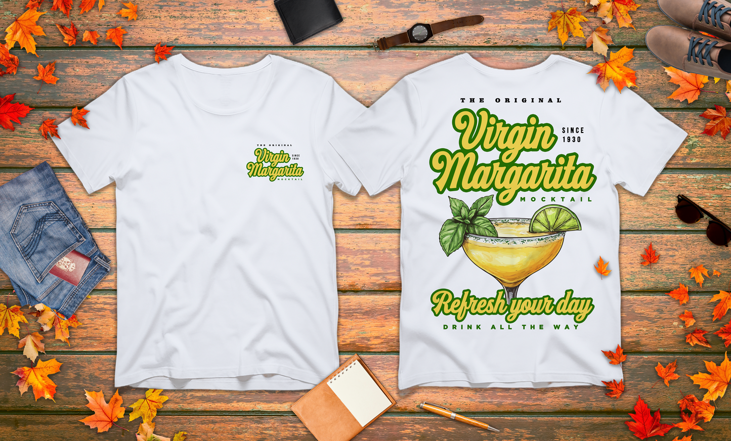 Virgin Margarita Mocktail T-Shirt – Featuring Classic Refreshing Drink Graphic