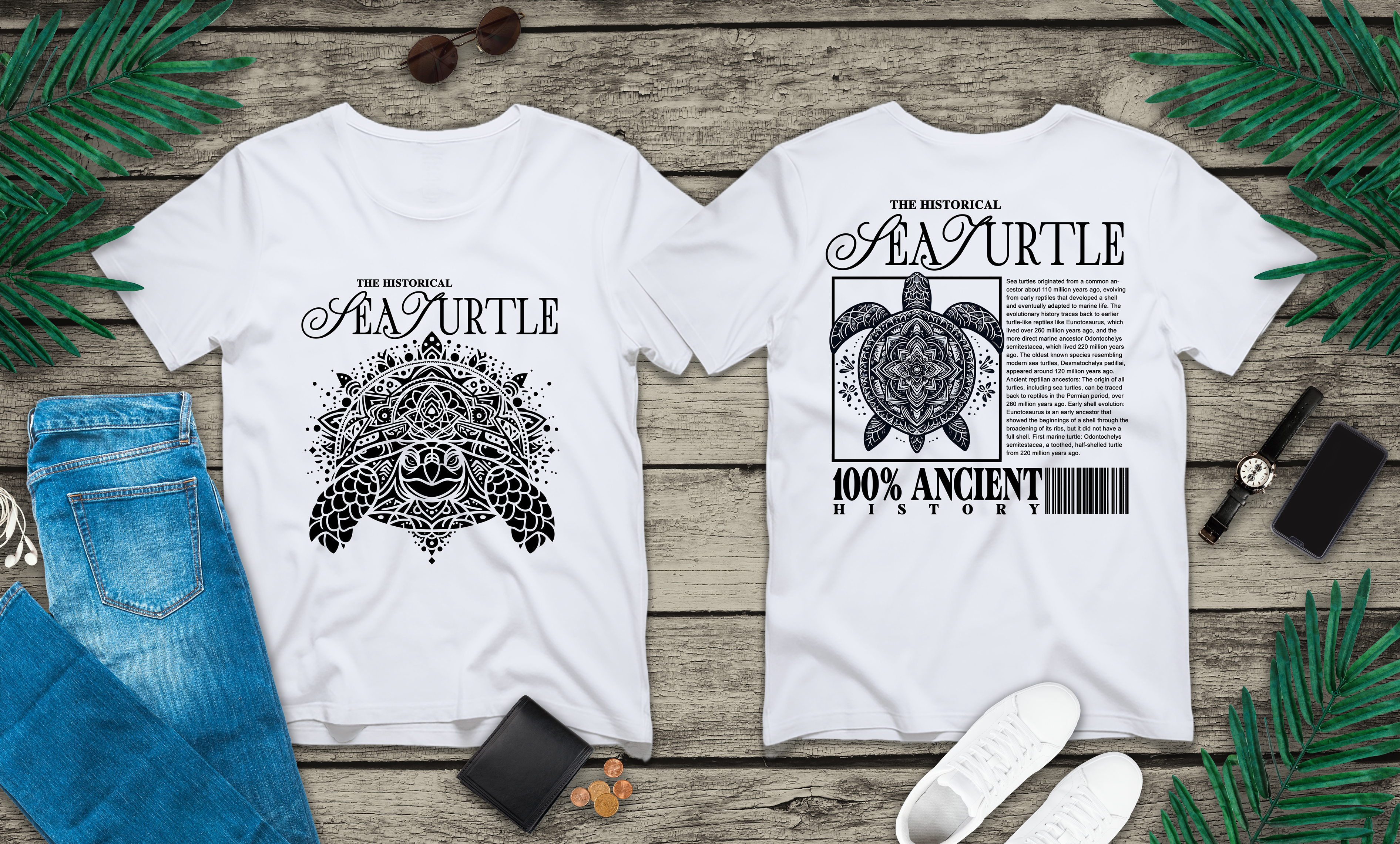 The Historical Sea Turtle Mandala Tshirt – Ocean Legend