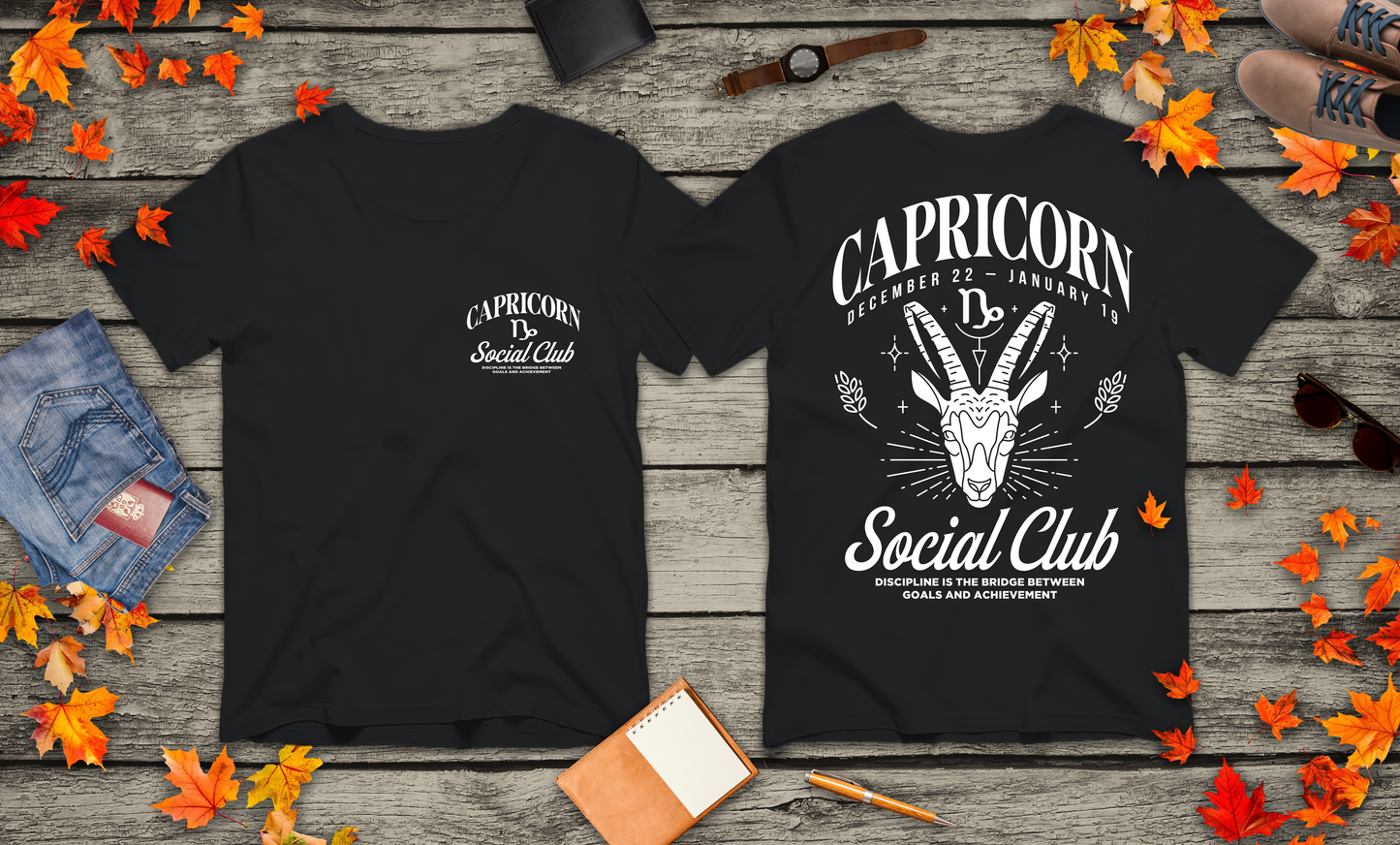 Capricorn Social Club T-Shirt – Discipline Is the Bridge