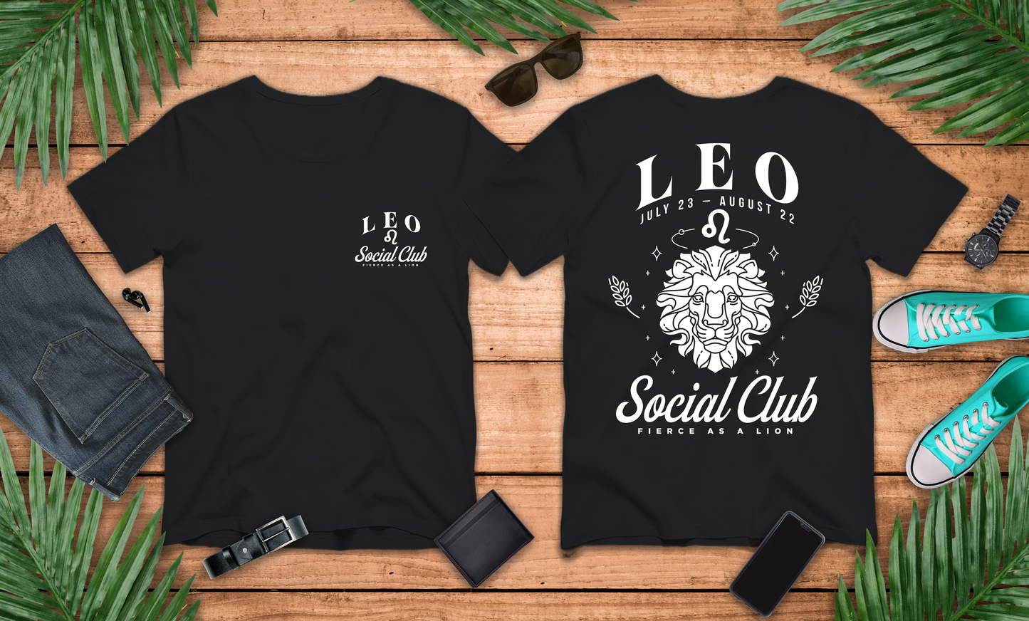 Leo Social Club T-Shirt – Fierce as a Lion