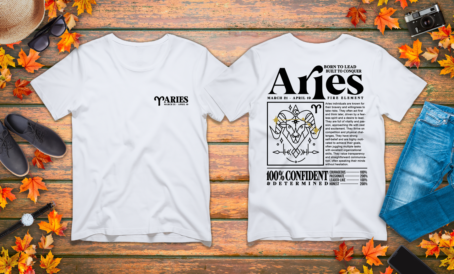 Aries Zodiac T-Shirt – Born to Lead, Built to Conquer