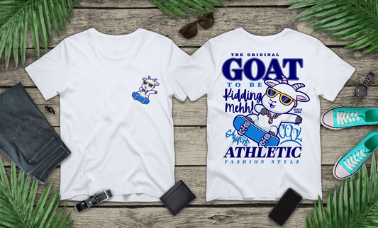 The Original GOAT to be Kidding Mehh! Skateboarding Goat T-Shirt