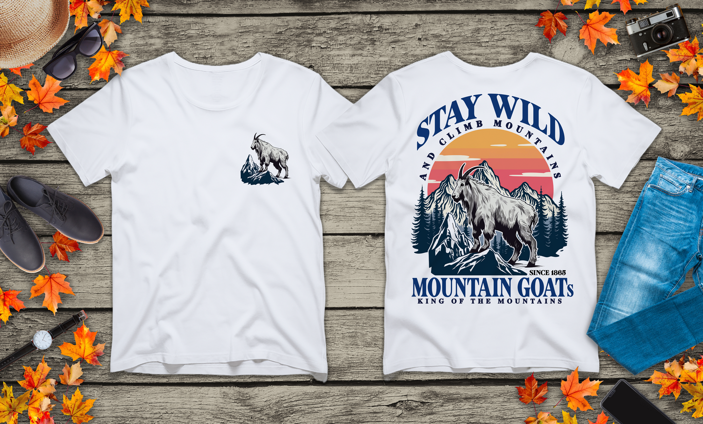 Goat Stay Wild and Climb Mountains T-Shirt