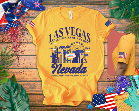 Las Vegas Nevada USA T-Shirt - What Happens in Vegas Stays in Vegas Est 1905