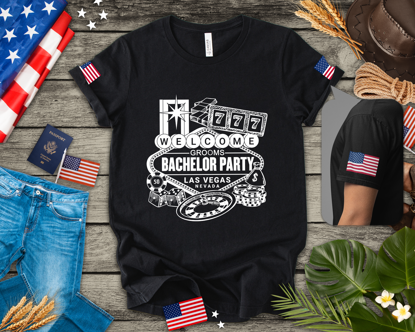 Lucky Shirt Casino T-Shirt - Front Design Gamble With My Lucky Charm Vegas