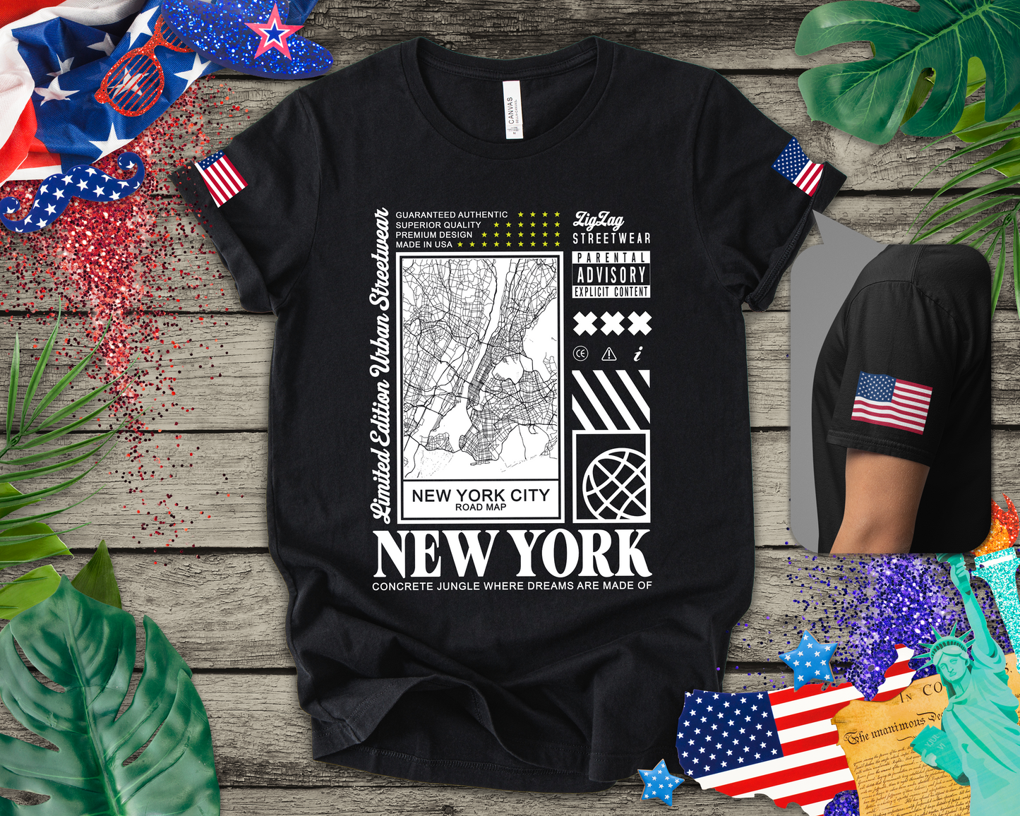 New York City Road Map T-Shirt - Limited Edition Urban Streetwear NYC Map Design