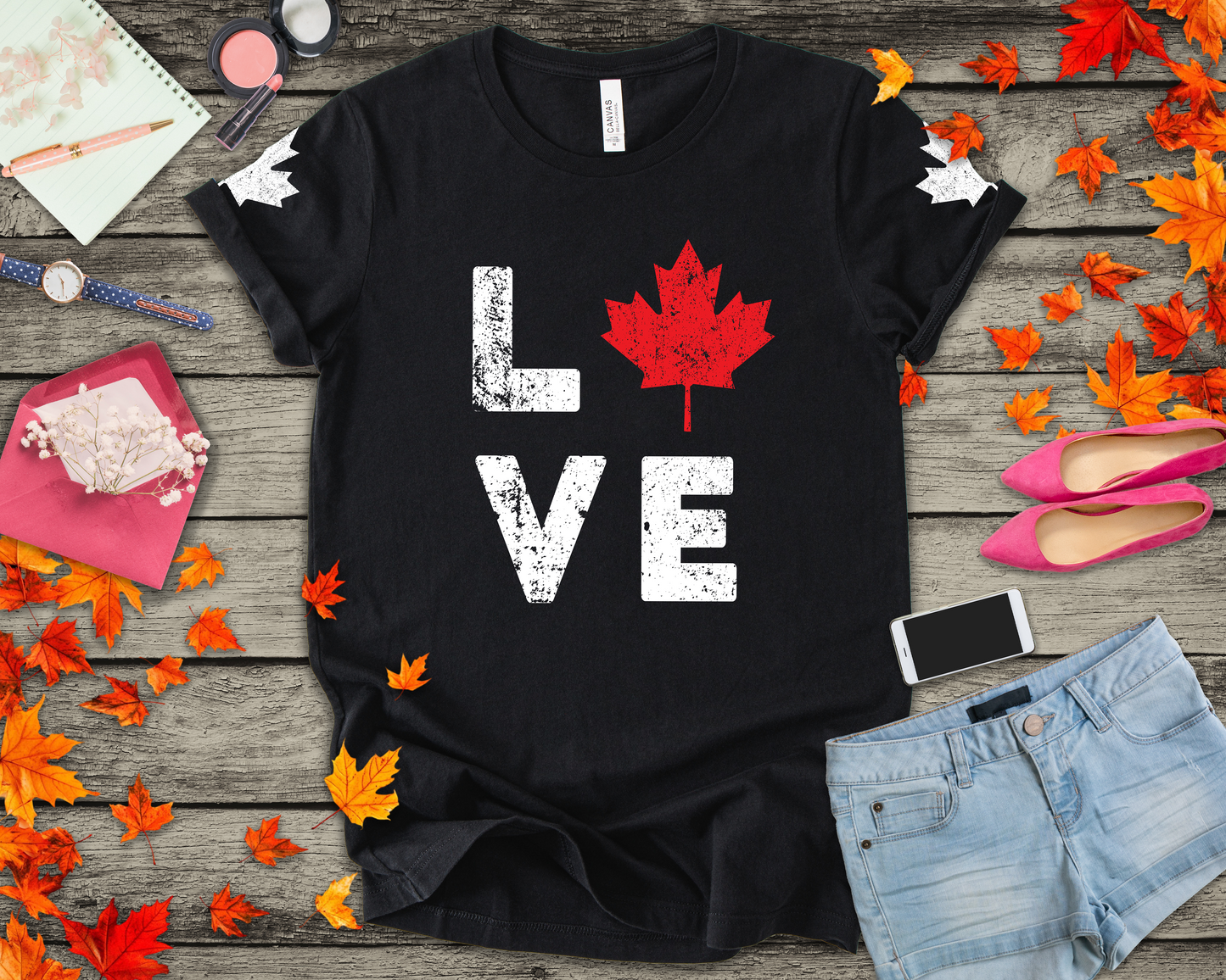 Canada Maple Leaf Love T-Shirt