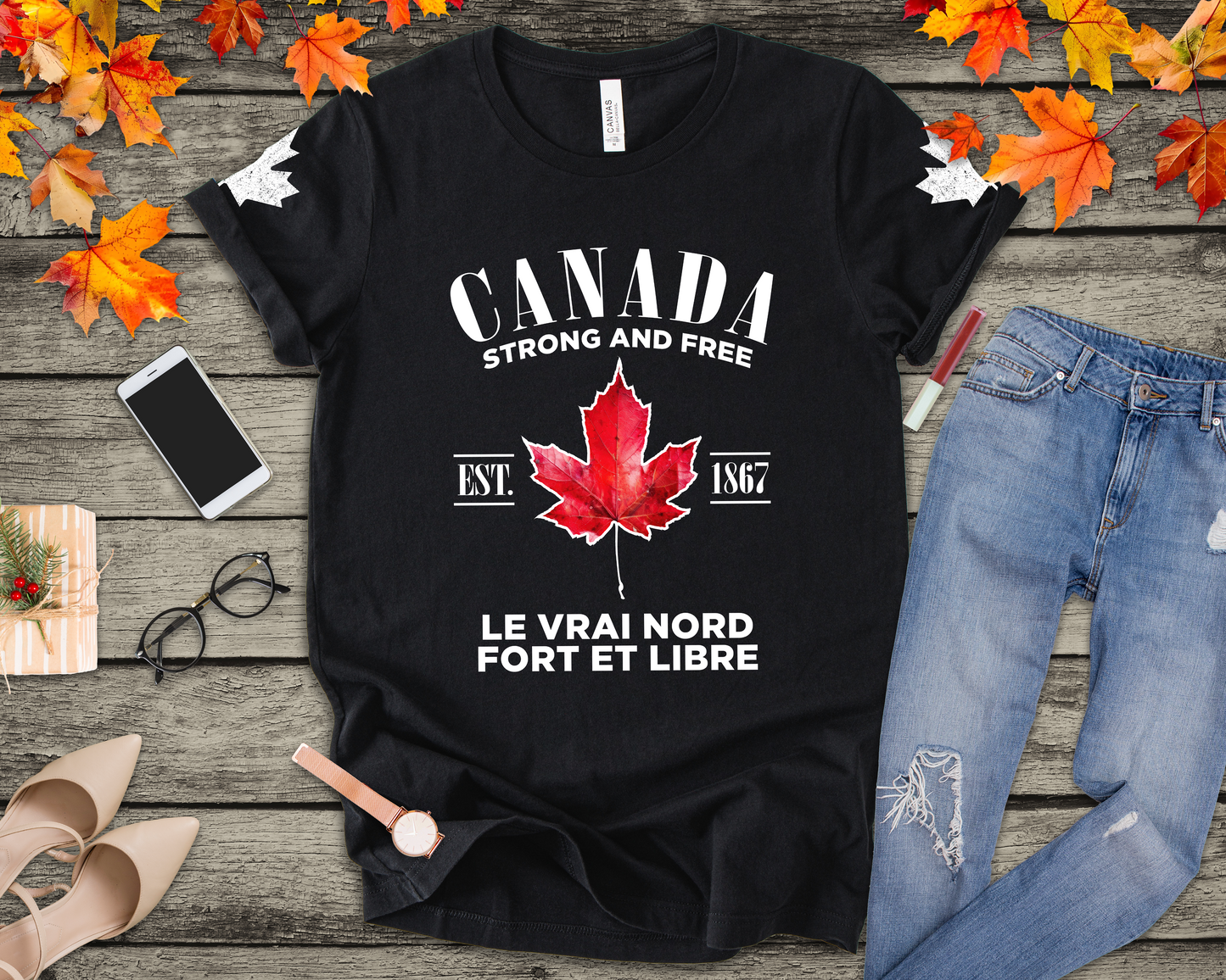 Canada Strong and Free True Maple Heritage T-Shirt