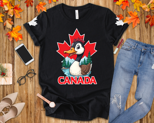 Canada Maple Duck Cartoon T-Shirt