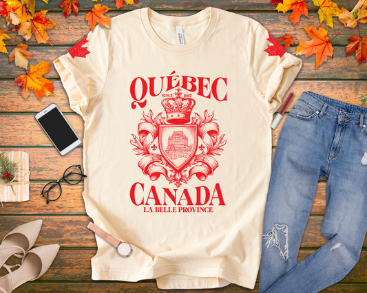 Québec La Belle Province Crest Canada T-Shirt
