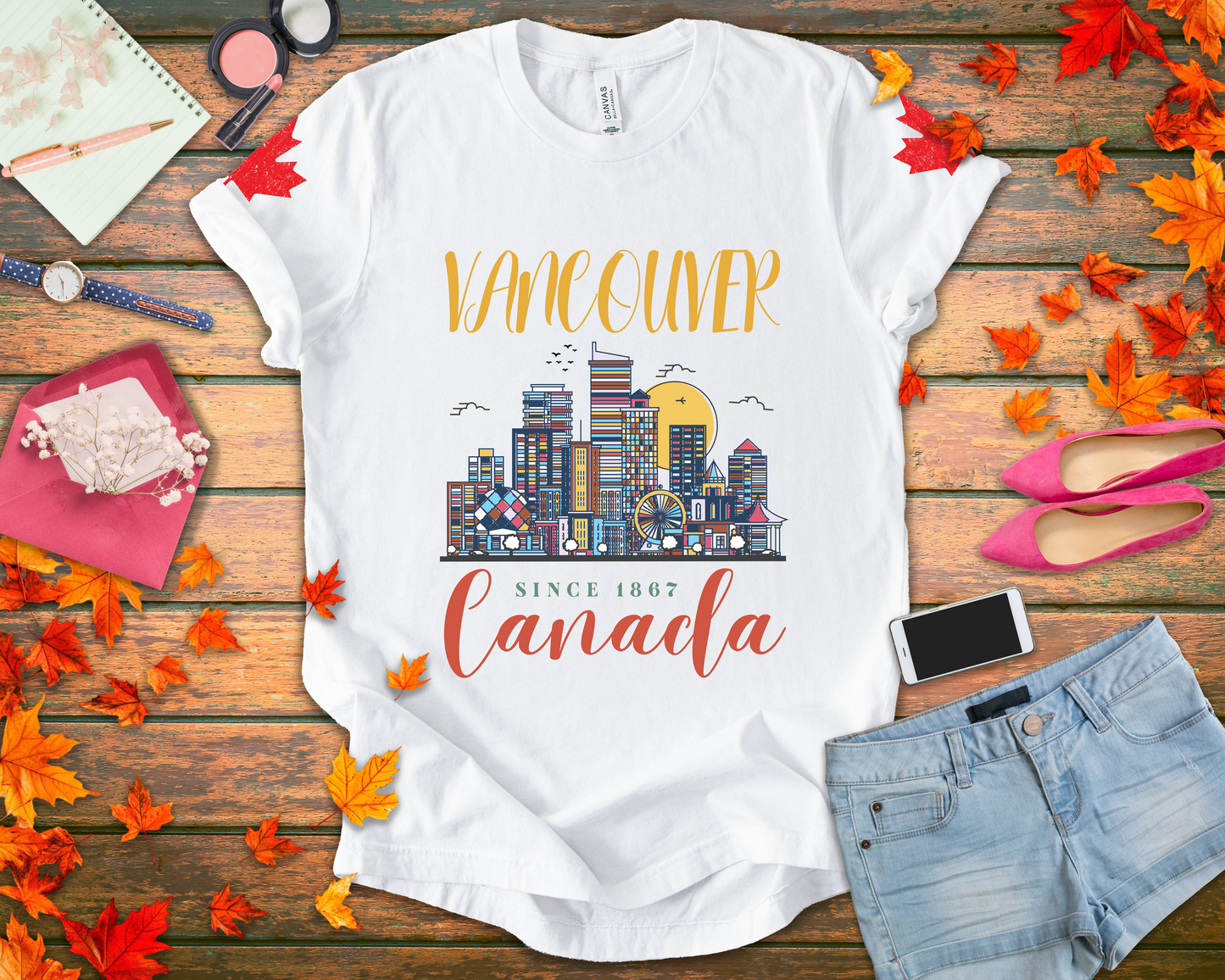 Vancouver Skyline Canada Since 1867 T-Shirt