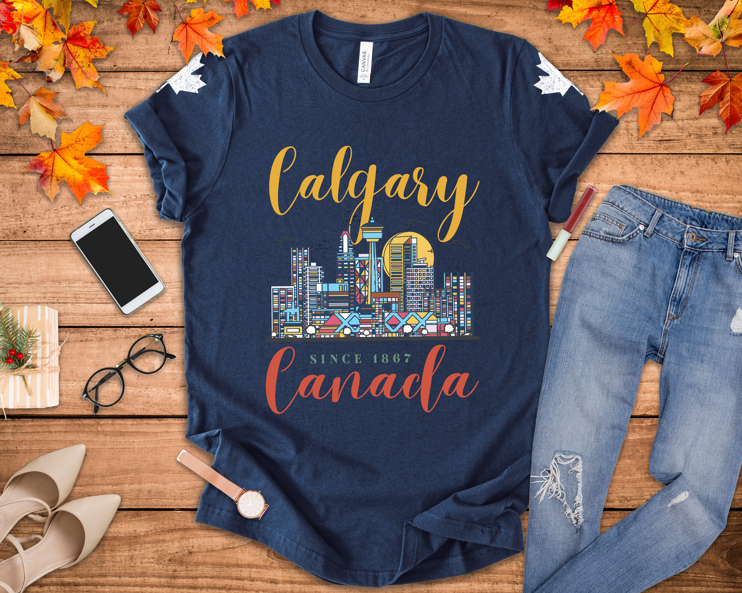 Calgary Canada Skyline Since 1867 T-Shirt