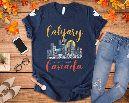 Calgary Canada Skyline Since 1867 T-Shirt