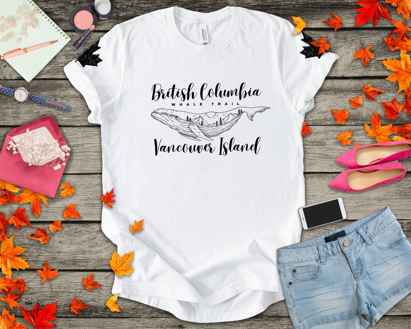 British Columbia Whale Trail Vancouver Island Canada T-Shirt