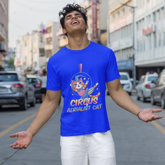 Circus Aerialist Cat - Cute and Funny Performer T-Shirt