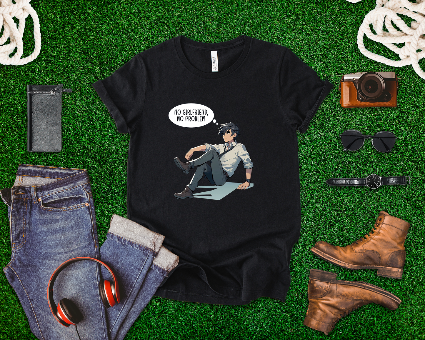 No Girlfriend No Problem Shirt, Independent Funny Tee, Single Life Freedom T Shirt, Confident Solo Apparel, Humor Statement Top