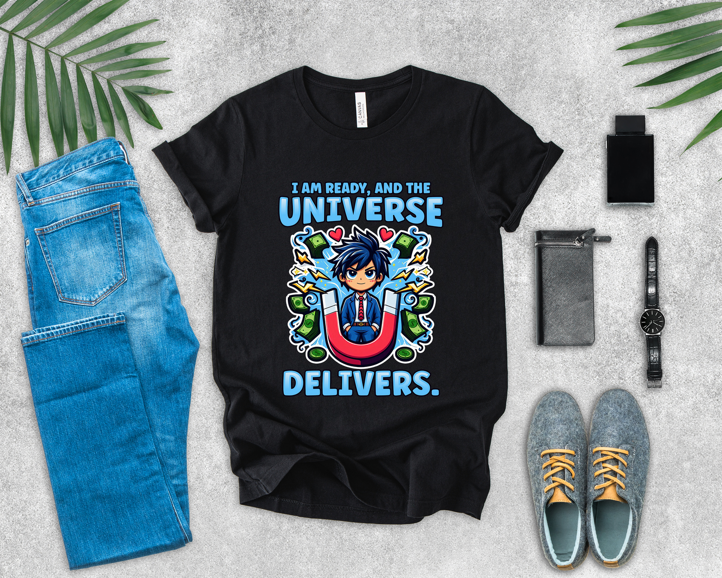 I Am Ready and the Universe Delivers Shirt, Manifestation Tee, Spiritual T Shirt, Law of Attraction Shirt, Cosmic Belief Gift