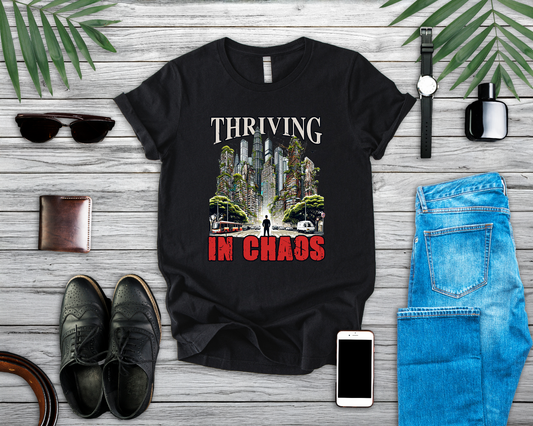Thriving in Chaos | Resilience & Strength Motivational T-Shirt