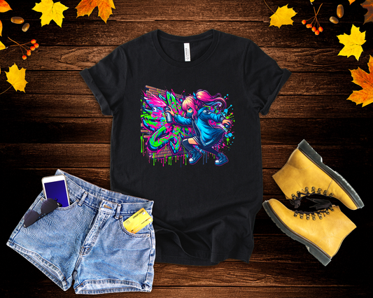 Street Art Vibes Shirt, Graffiti Artist Tee, Urban Style T Shirt, Streetwear Graphic Tee, Spray Paint Art Gift for Artists