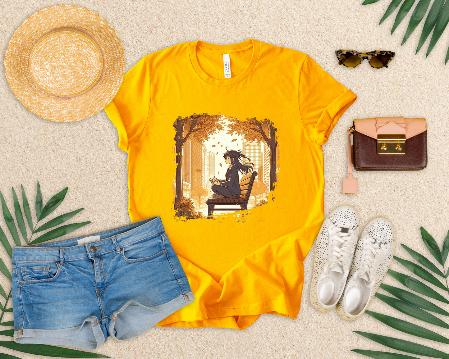 Urban Nature Meditating Girl Peace in the City T-Shirt