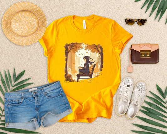 Urban Nature Meditating Girl Peace in the City T-Shirt