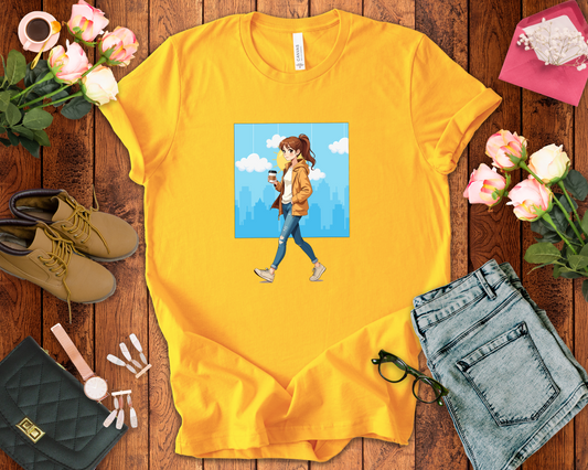 Coffee Runs and City Streets Shirt, Urban Vibes Tee, On The Go Lifestyle Shirt, Caffeine Lover Top, City Girl Gift Shirt