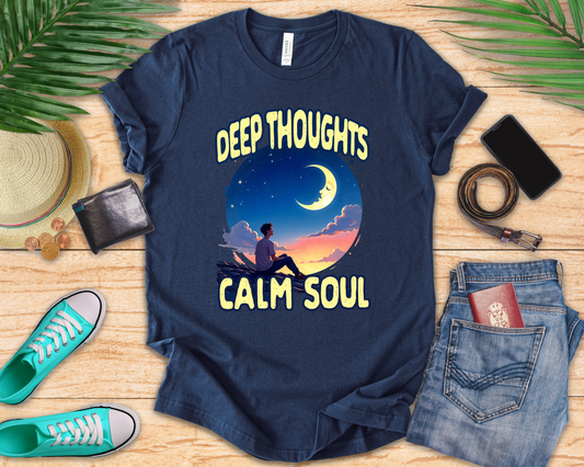 Midnight Thoughts Shirt Deep Thinker Aesthetic Tee for Overthinkers Night Owls Poets and Anyone Whose Mind Comes Alive After Dark