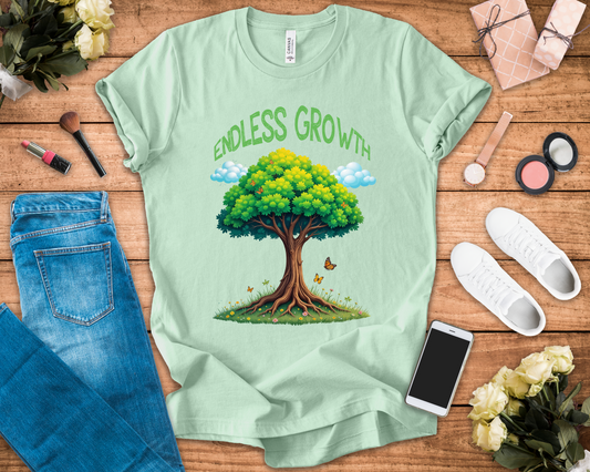 Endless Growth | Inspirational Tree & Butterfly T-Shirt