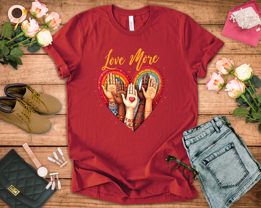 More Love Less Labels Shirt Equality Awareness Graphic Tee Encouraging Acceptance and Identity Beyond Boxes for All People Everywhere