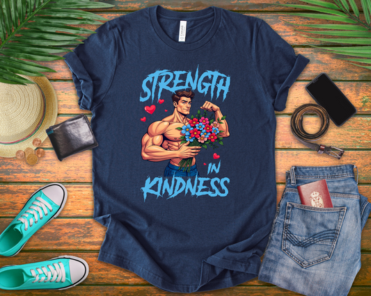 Strength in Kindness Shirt Bold Message Graphic Tee Inspiring Statement for Empaths Teachers Healers and Everyday Compassion Warriors