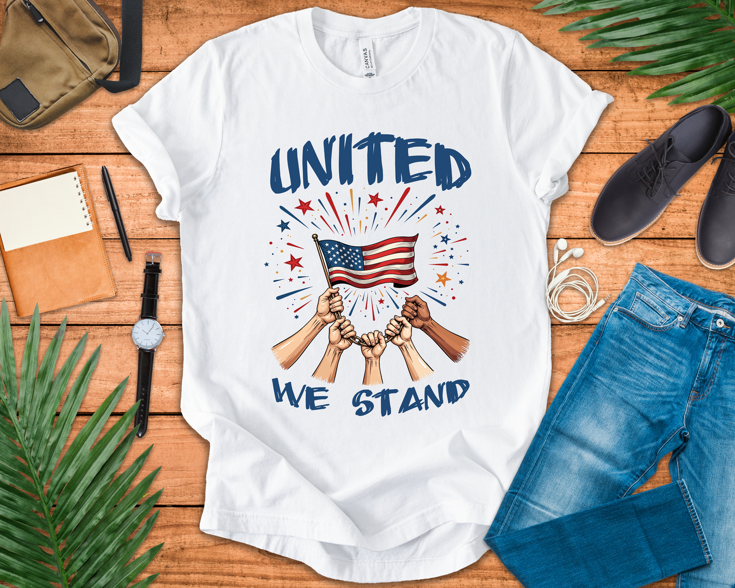 United We Stand Shirt Patriotic Unity Tee for People Who Value Freedom Justice and Standing Together in Strength and Equality