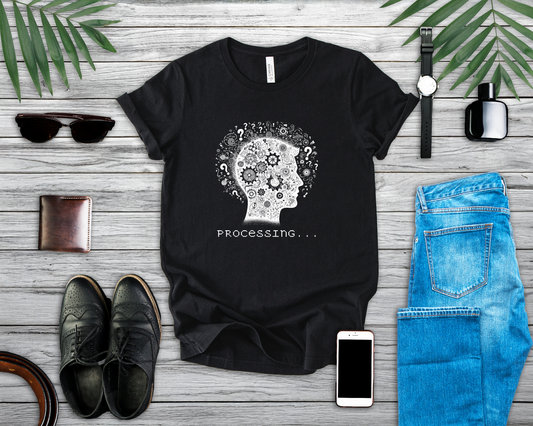 Processing... | Quirky Thinking Face T-Shirt